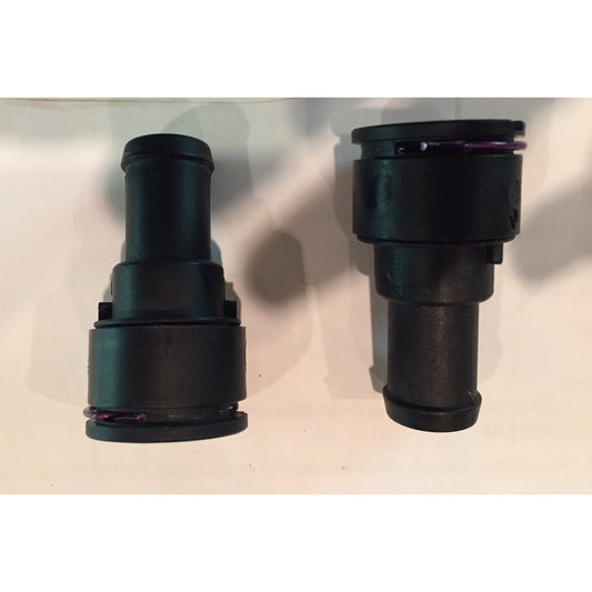 STRAIGHT LSA STYLE 5/8" QUICK CONNECTS X 2 - BLACK
